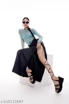 Shoetopia Multicolor Synthetic Solid Ankle Strap Heel Sandals 