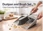 Dustpan and Brush Set, Daily Essential Cleaning Tool for Family