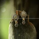 Vighnaharta Traditional Alloy Antique Finish Jhumki 