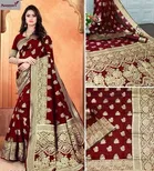 Banarasi Silk Jacquard Embroidery Saree for Women 