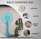 Immutable Preimum Quality Rechargeable Portable Mini Fan with 3 Speeds USB Rechargeable Fan Rechargeable Fan -Multicolor