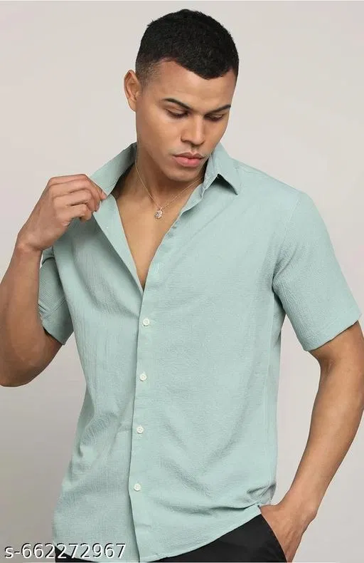 Casual Shirt for Men (Green, M)