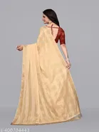 Linen Zari Woven Saree for Women 