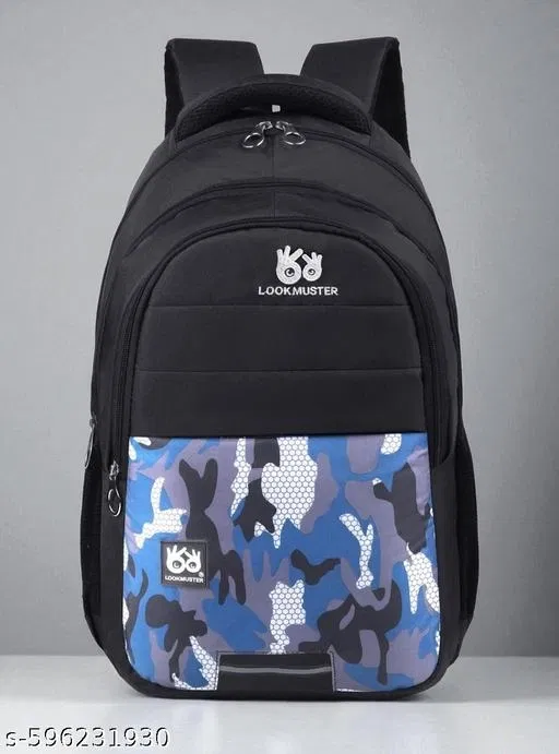 Polyester Backpack for Men & Women, Black