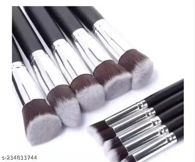 Premium Makeup Brushes (Multicolor, Set of 10)