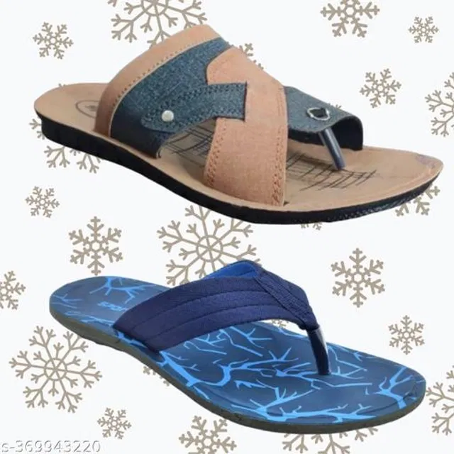 Flipflop for Mens (Multicolor, 7) (Pack of 2)