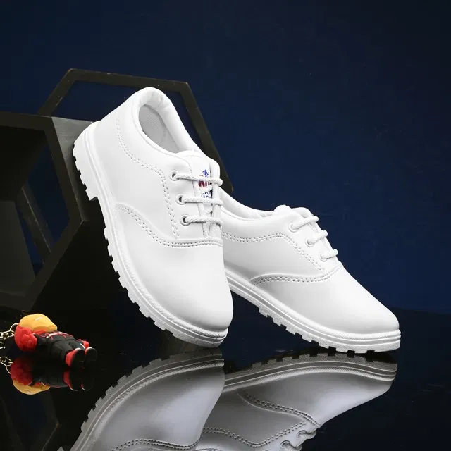 School Shoes for Boys, White (5)