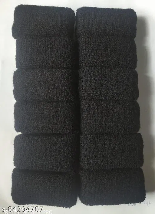 Headband for Women, Pack of 12 (Black, One Size)