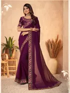 Georgette Self Design Saree for Women 