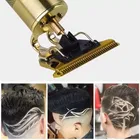 T9 Metal Buddha Trimmer for Men-Gold + TWS Earbuds[White] with 2-3 Hours Playback Time Combo