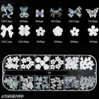 3D Shell Flower Nail Decorations, Multicolor, Set of 1