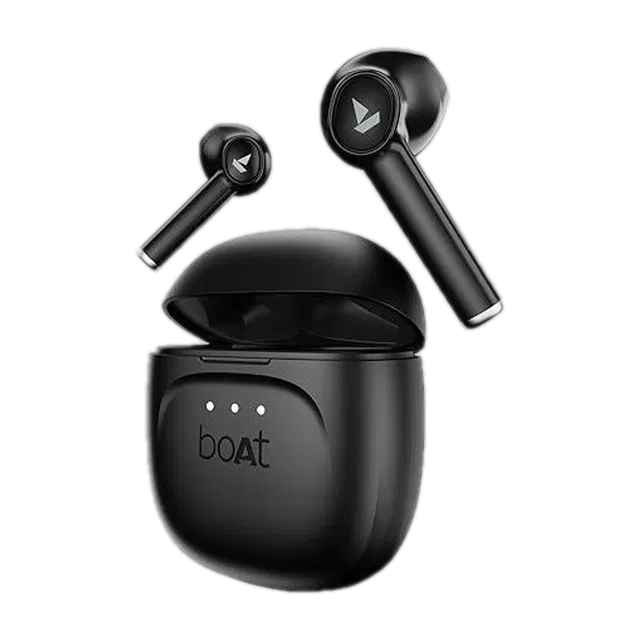 boAt Airdopes 131 Gen 2, 13mm Drivers, 70H Battery, ENx, Stream Ad Free Music via App Bluetooth Headset (Carbon Black, In the Ear)