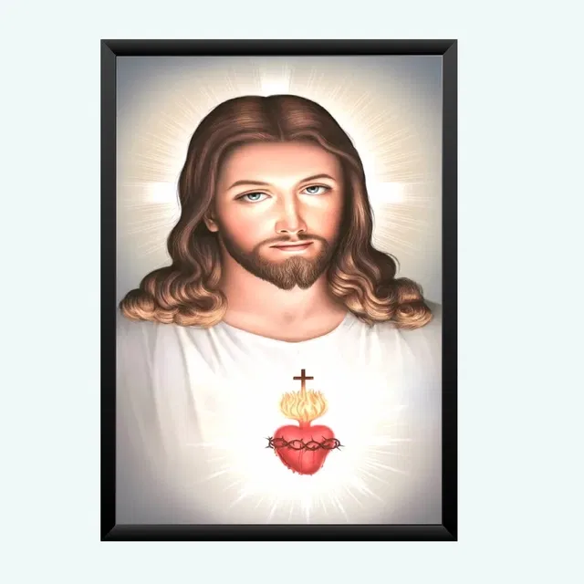 Lord Jesus Religious Wall Photo Frames (Multicolor, 5x7 inches)