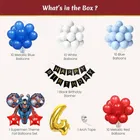 Super Man Theme 1st Birthday Balloon Decoration Kit For Kids, Multicolor, Pack Of 48