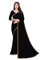 Lycra Blend Solid Saree for Women 