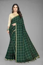 Trendy Vichitra Silk Saree with Blouse Piece For Women 