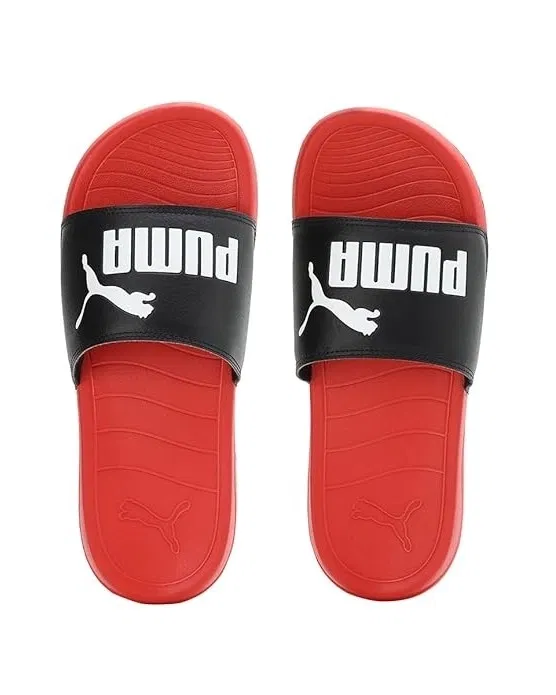 Sliders for Men (Red & Black, 8)