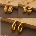 Gold-Plated Earrings/Studs/Bali Combo For Women'S/Girls