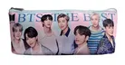 Leather BTS Theme Pencil Stationery Pouch 