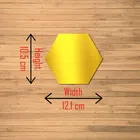 Acrylic Hexagon Shaped Wall Mirror Stickers 