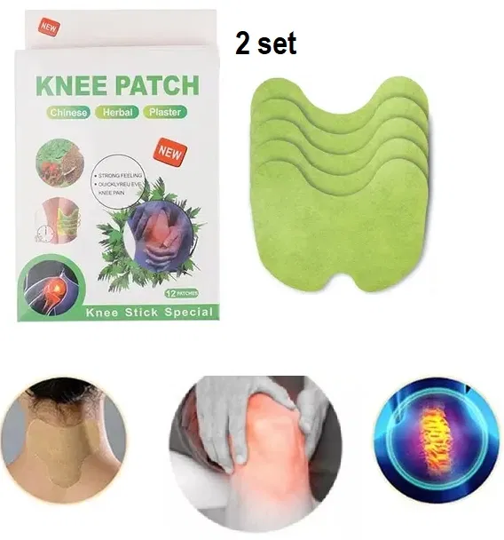 Knee Pain Relief Patches (Green, Set of 2)