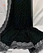 Chinnon Embellished Saree For Women, Black