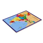Wooden India Map Board with Cutouts for Kids 
