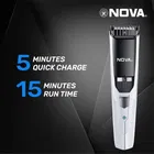 NOVA NHT 1054 Trimmer 100 min Runtime 40 Length Settings [White, Black]