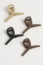 Women's Criss-Cross Matte Finish Hair Claw Clips 