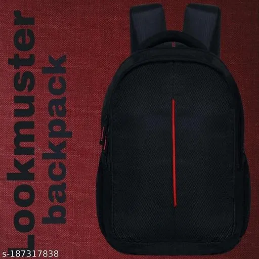 Nylon Backpack for Men & Women, Black