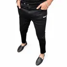 Polycotton Trousers for Men, Black 