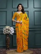 Georgette Printed Saree for Women 