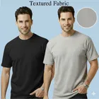 Polyester Round Neck T-shirt for Men, Multicolour, Pack of 2 