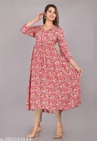 Anarkali Rayon Printed Kurti for Women 