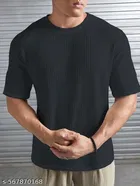 Cotton Blend T-shirt for Men, Black 