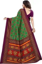 SVB चेक्स प्रिंटेड साड़ी फॉर वीमेन 