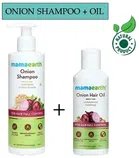 Mama Earth Shampoo (200 ml) with Hair Oil (150 ml) (Set of 2)