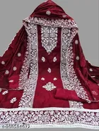 Chanderi Cotton Embroidered Punjabi/All Over Suits for Women 