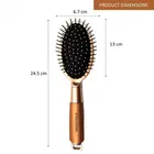 Majestique Premium Golden Series Flat Hair Brush Refresh and Extend Paddle Detangler for All Hair 