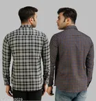 Cotton Blend Checked Shirts for Men, Multicolor 