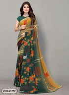 Georgette Printed Saree for Women 
