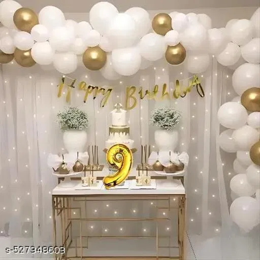 39 Pcs 9th Birthday Decoration kit, Multicolour, Set of 1