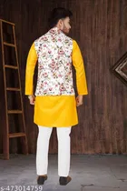 Cotton Button Kurta Set for Men 