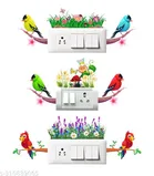 PVC Switch Board Stickers (Multicolor, 33x48 cm) (Pack of 9)