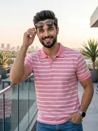 Striped Polo T-shirt for Men 