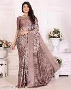 Tussar Silk Printed Saree for Women, Peach 