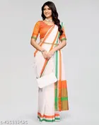 Cotton Silk Printed Saree for Women, Multicolor 