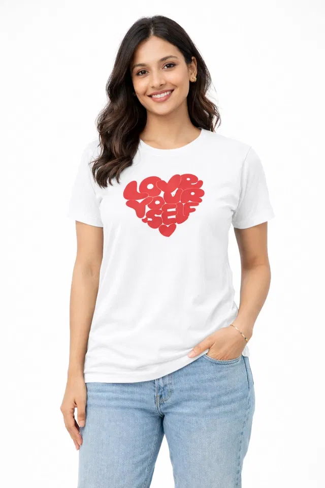 Casual Cotton Tshirts for Women (White, S)
