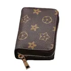 PU Leather Card Holder Wallet for Women (Brown)