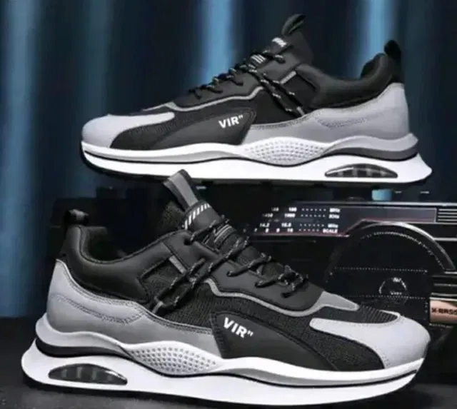 Casual Shoes for Men (Black, 8)